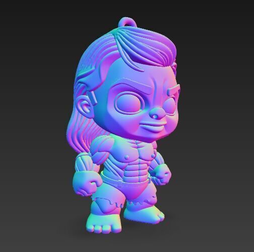 Cute Heroes Characters Keychain Collection Set of 6 3D print model_108