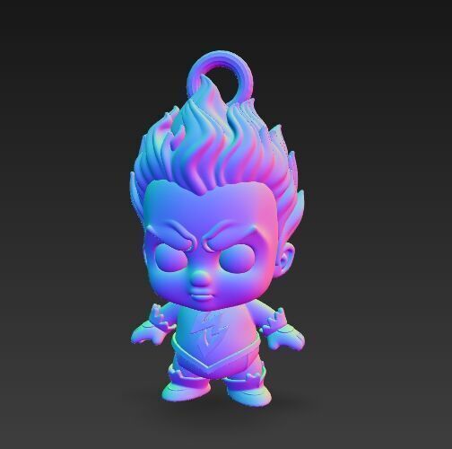 Cute Heroes Characters Keychain Collection Set of 6 3D print model_44