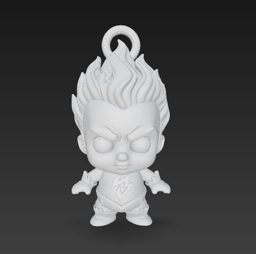 Cute Heroes Characters Keychain Collection Set of 6 3D print model_41