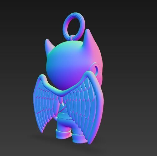 Cute Heroes Characters Keychain Collection Set of 6 3D print model_95