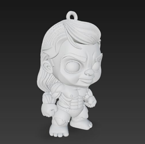 Cute Heroes Characters Keychain Collection Set of 6 3D print model_113