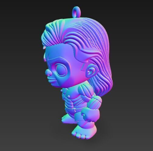 Cute Heroes Characters Keychain Collection Set of 6 3D print model_87