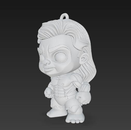 Cute Heroes Characters Keychain Collection Set of 6 3D print model_50
