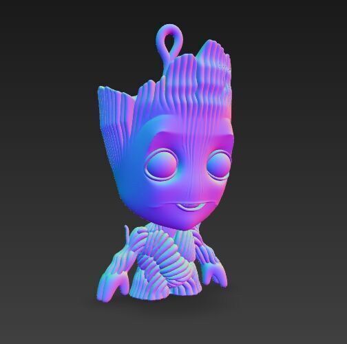 Cute Heroes Characters Keychain Collection Set of 6 3D print model_12