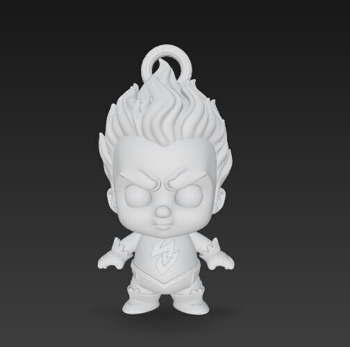 Cute Heroes Characters Keychain Collection Set of 6 3D print model_35