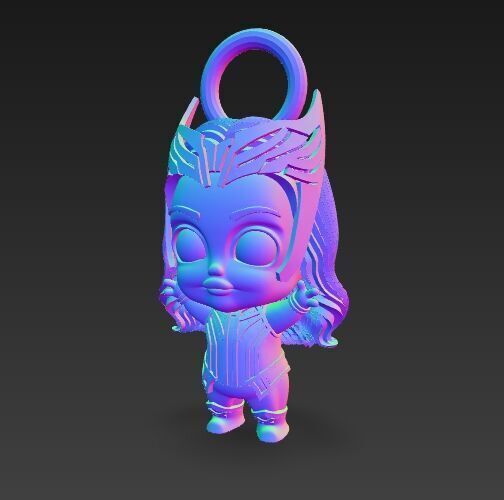 Cute Heroes Characters Keychain Collection Set of 6 3D print model_82