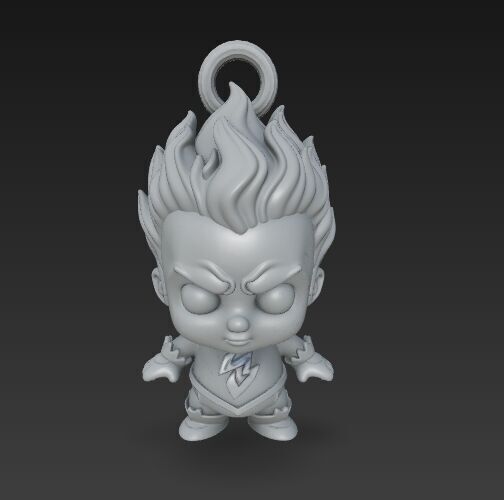 Cute Heroes Characters Keychain Collection Set of 6 3D print model_29