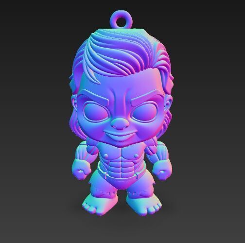 Cute Heroes Characters Keychain Collection Set of 6 3D print model_122