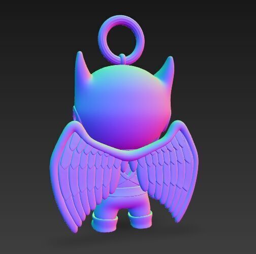 Cute Heroes Characters Keychain Collection Set of 6 3D print model_120