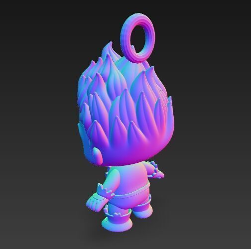 Cute Heroes Characters Keychain Collection Set of 6 3D print model_32