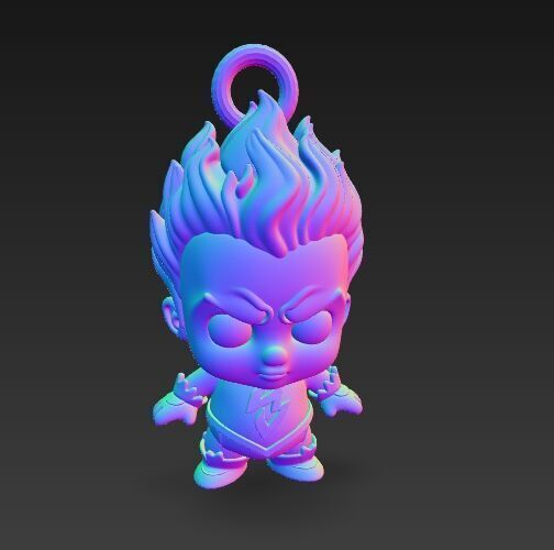 Cute Heroes Characters Keychain Collection Set of 6 3D print model_33