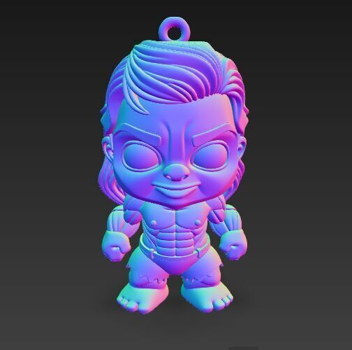 Cute Heroes Characters Keychain Collection Set of 6 3D print model_104