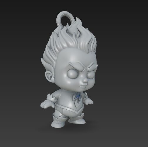 Cute Heroes Characters Keychain Collection Set of 6 3D print model_26