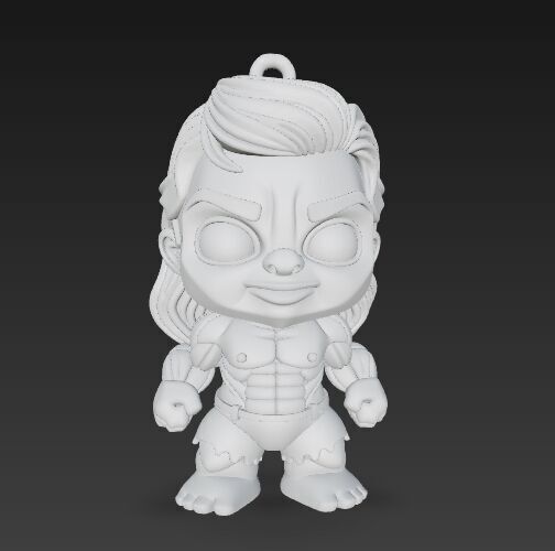 Cute Heroes Characters Keychain Collection Set of 6 3D print model_54