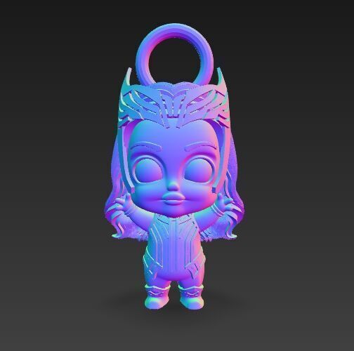 Cute Heroes Characters Keychain Collection Set of 6 3D print model_107