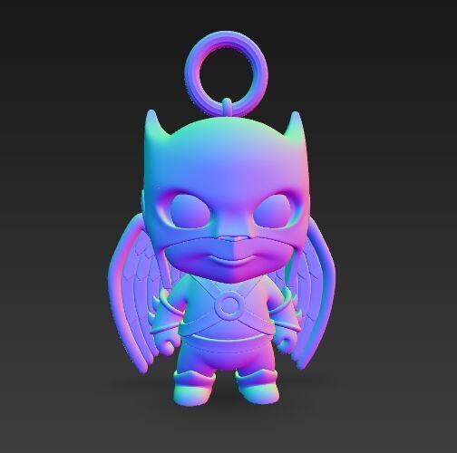 Cute Heroes Characters Keychain Collection Set of 6 3D print model_121