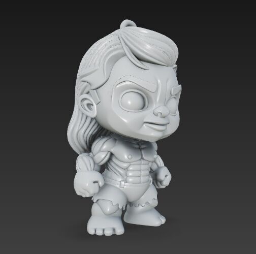 Cute Heroes Characters Keychain Collection Set of 6 3D print model_48