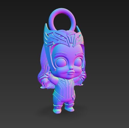 Cute Heroes Characters Keychain Collection Set of 6 3D print model_85