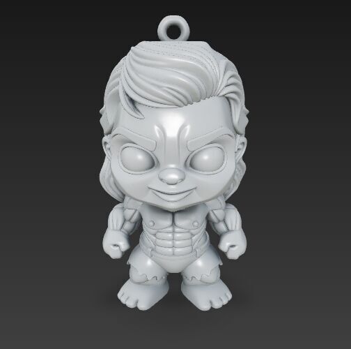 Cute Heroes Characters Keychain Collection Set of 6 3D print model_84