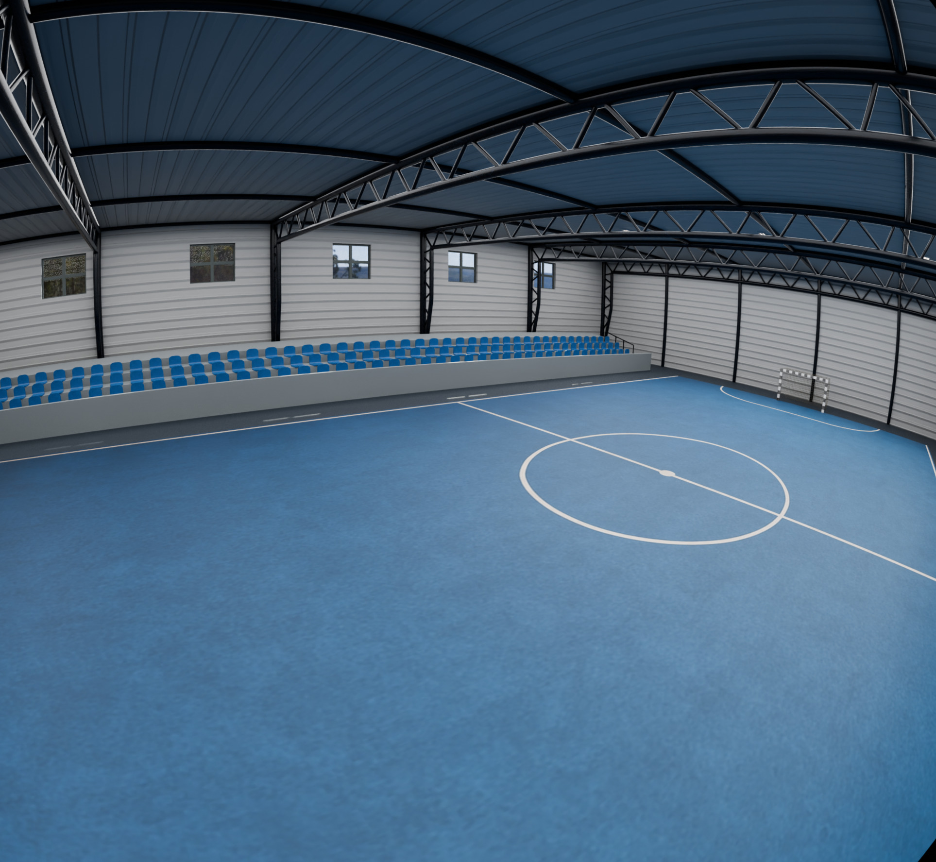 Realistic Futsal Court Low-poly 3D model_1