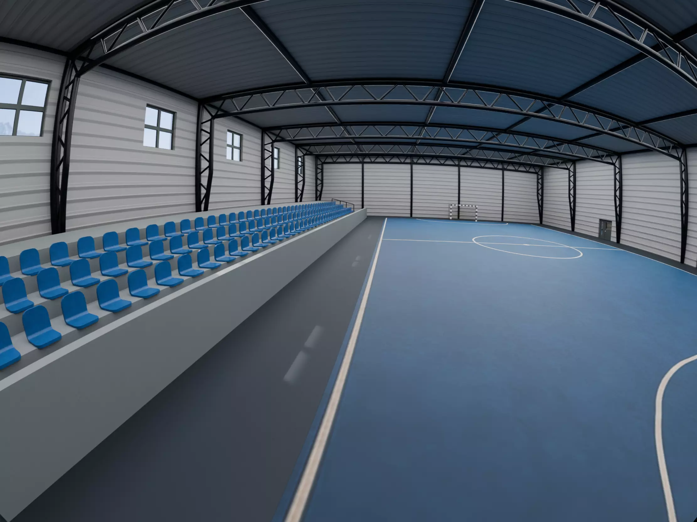 Realistic Futsal Court Low-poly 3D model_0
