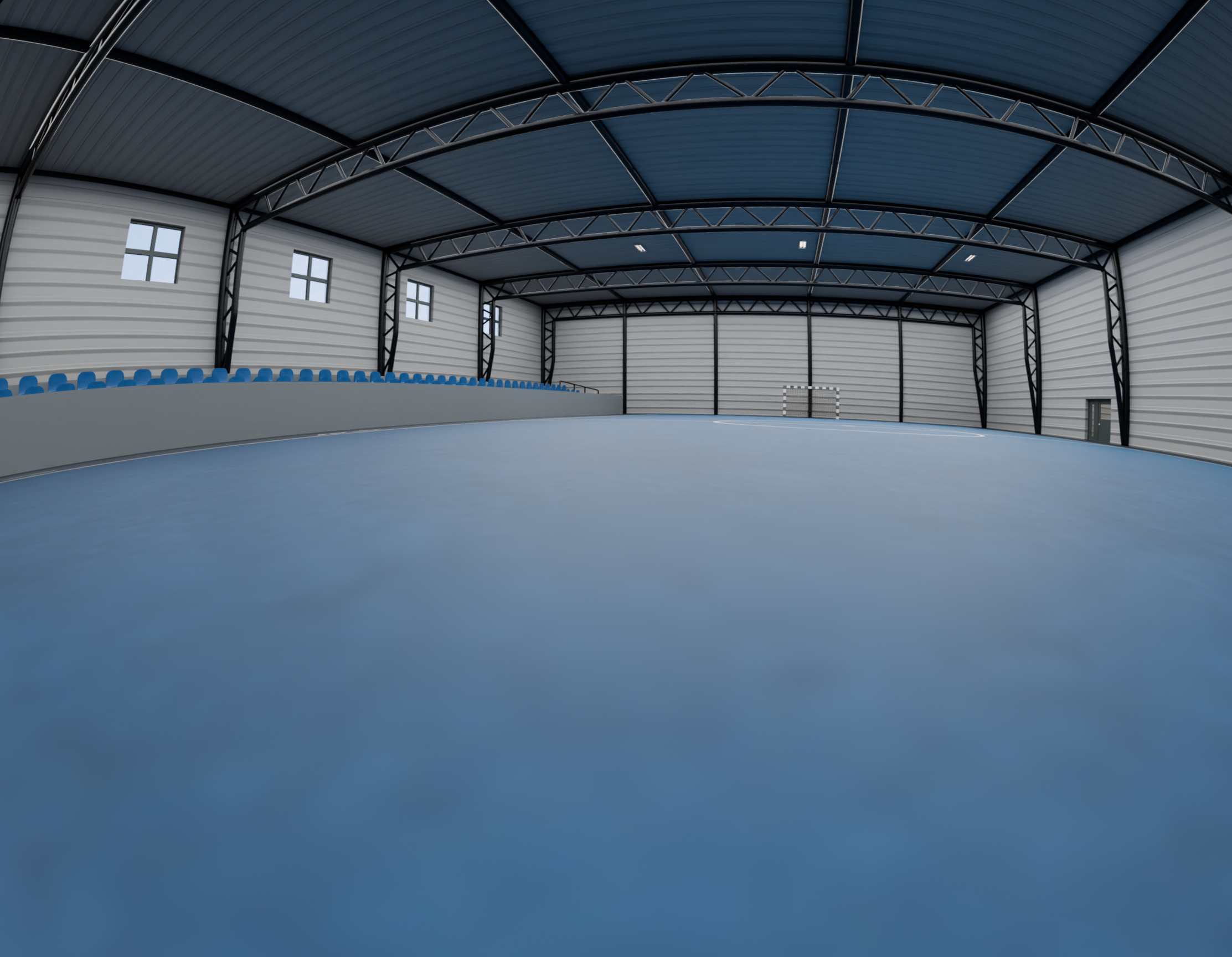 Realistic Futsal Court Low-poly 3D model_2