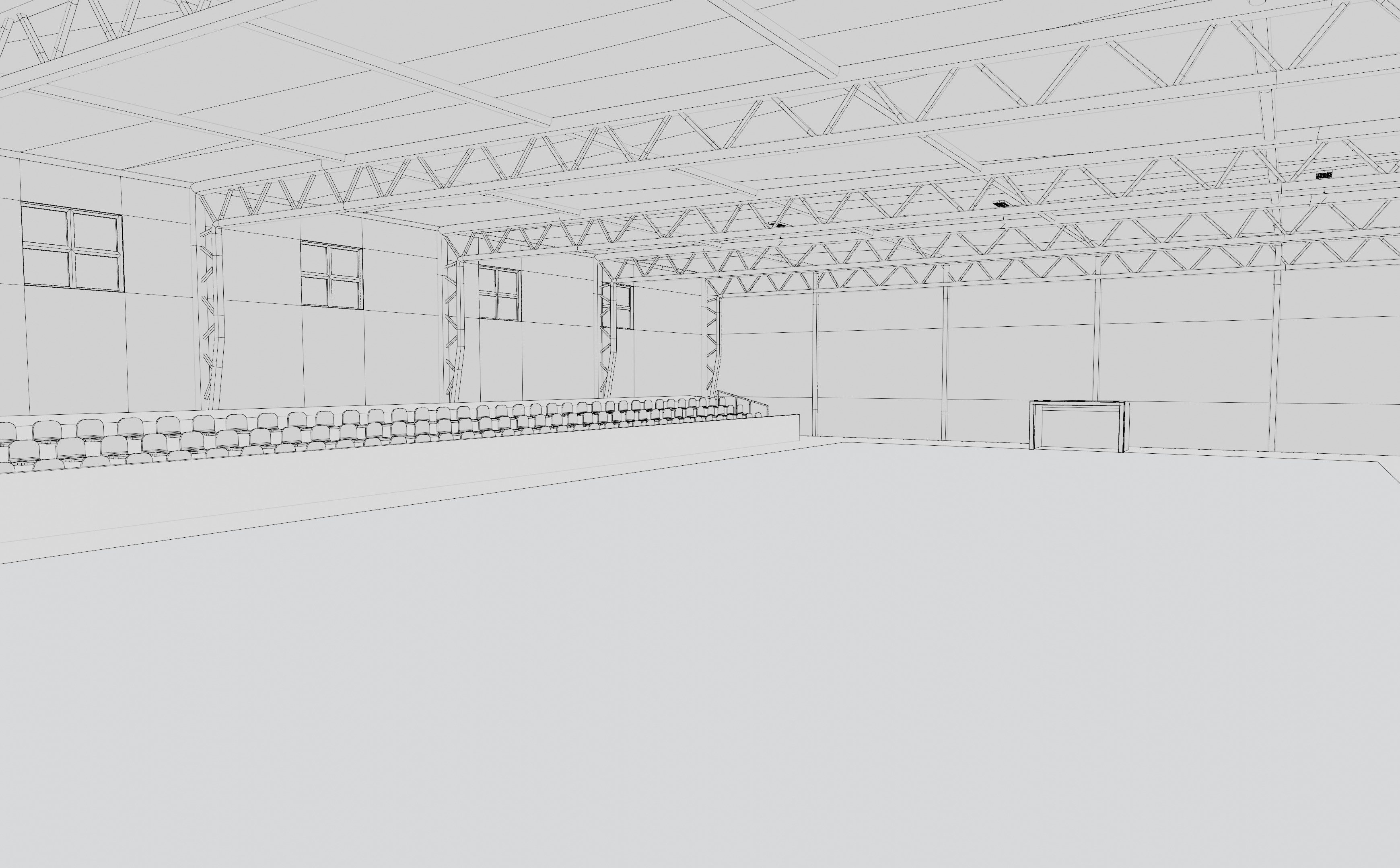 Realistic Futsal Court Low-poly 3D model_8