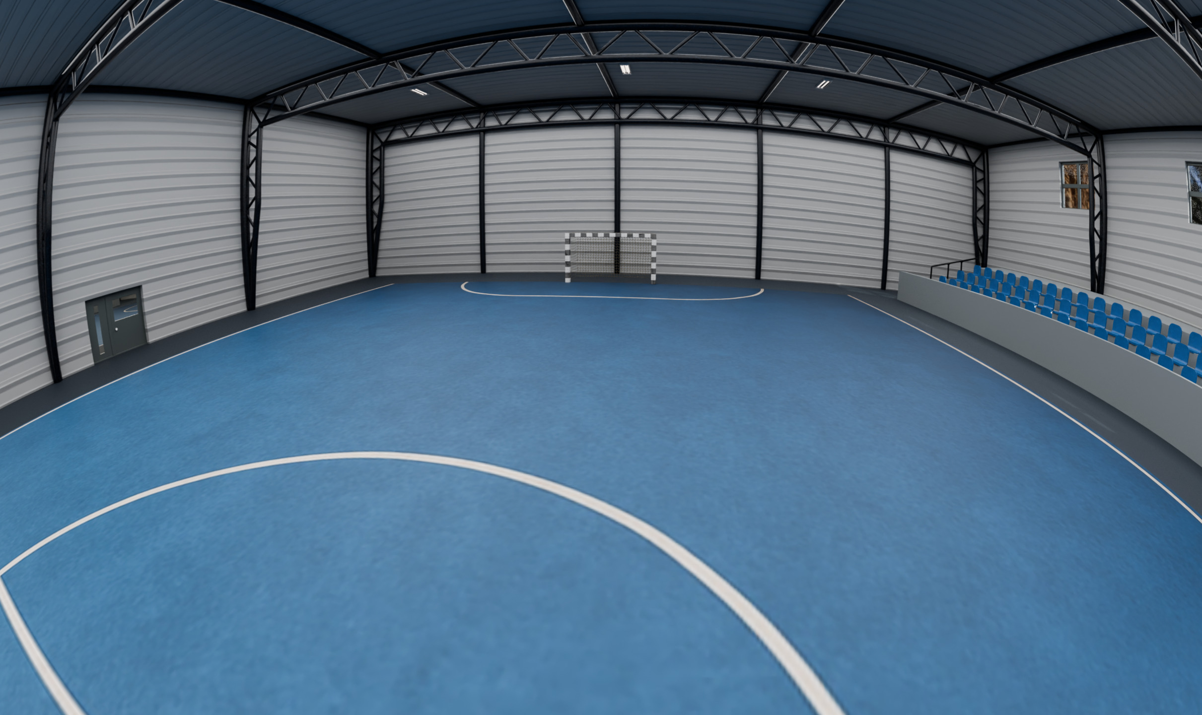 Realistic Futsal Court Low-poly 3D model_5