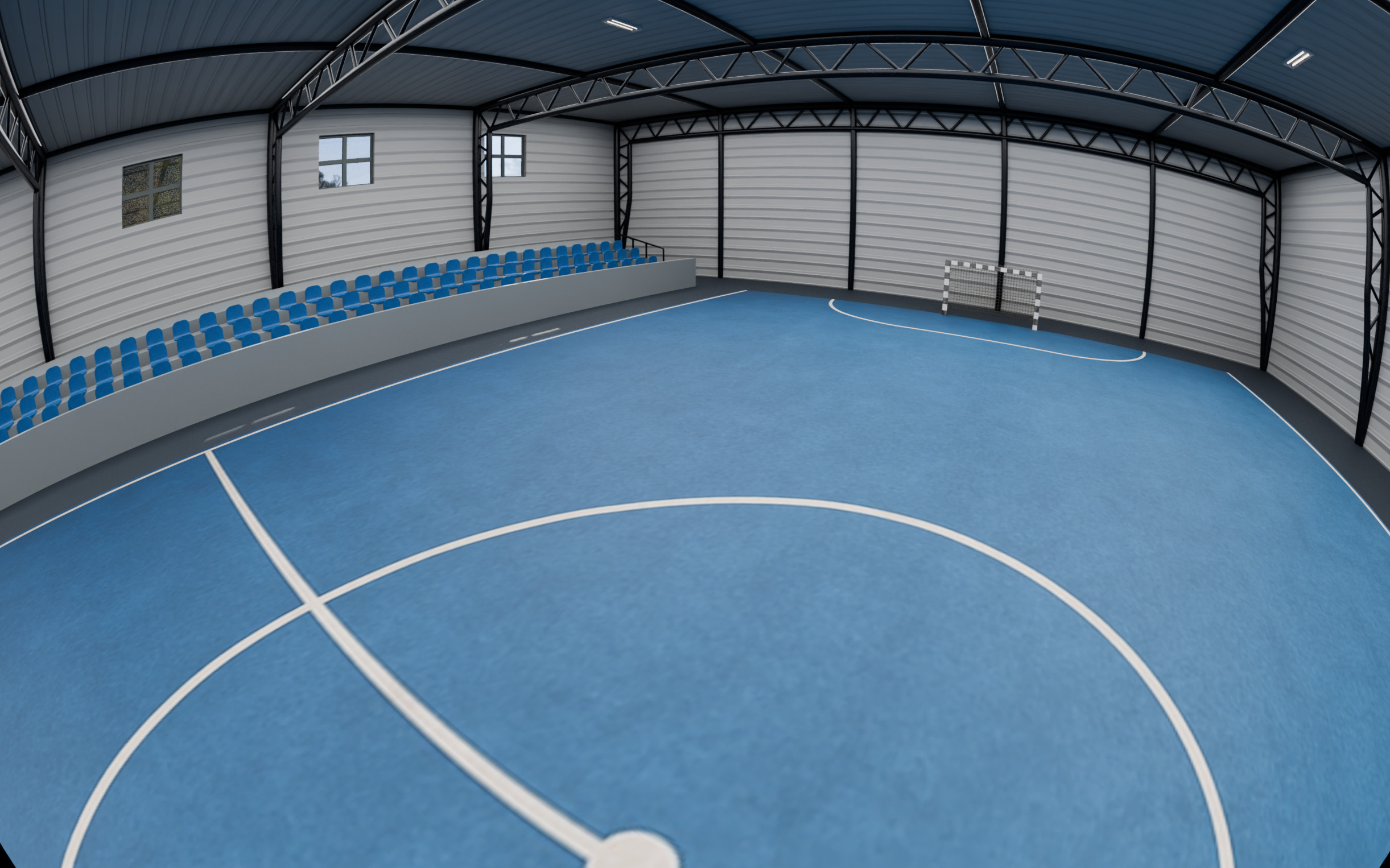 Realistic Futsal Court Low-poly 3D model_3