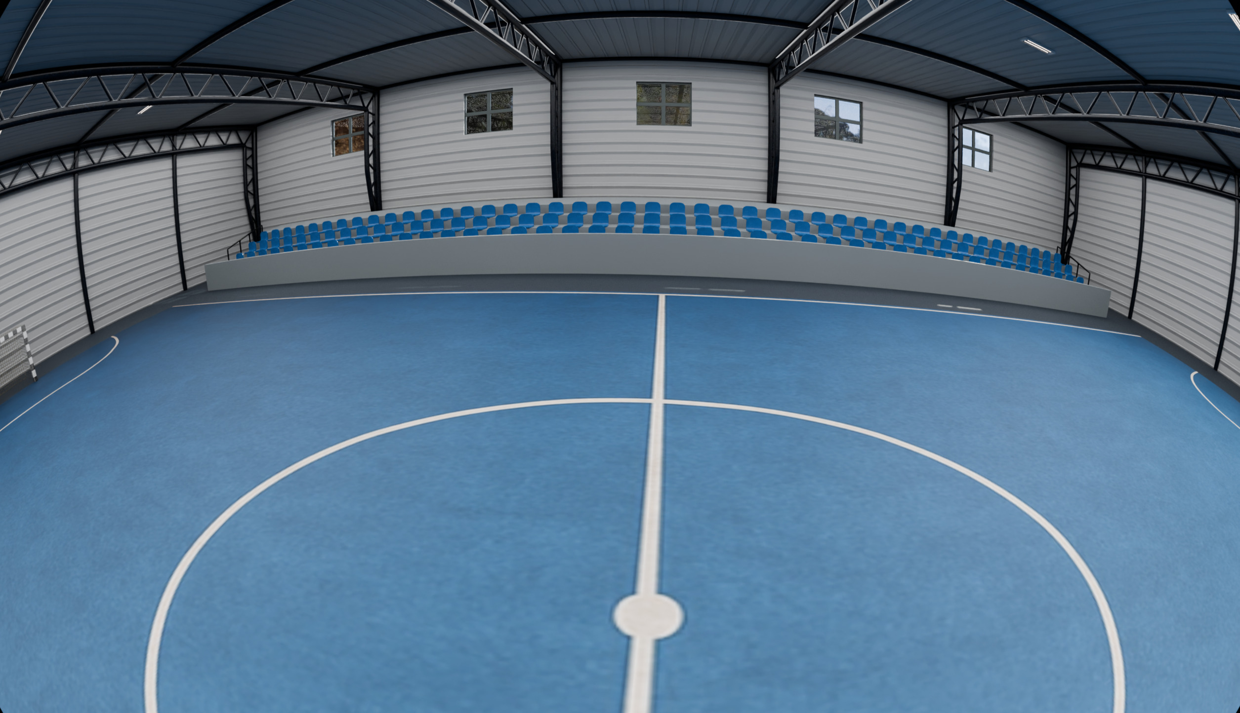 Realistic Futsal Court Low-poly 3D model_4