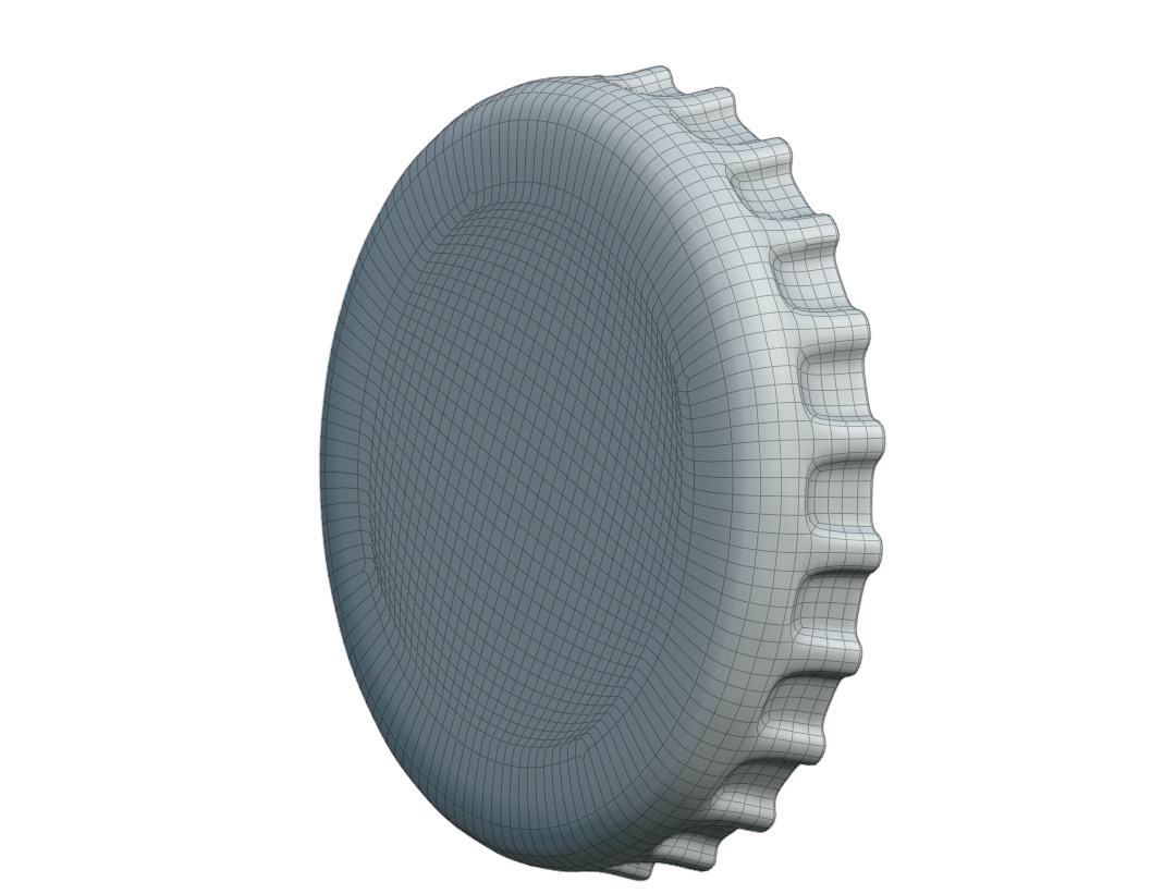  Metal Bottle Cap 3D model_12