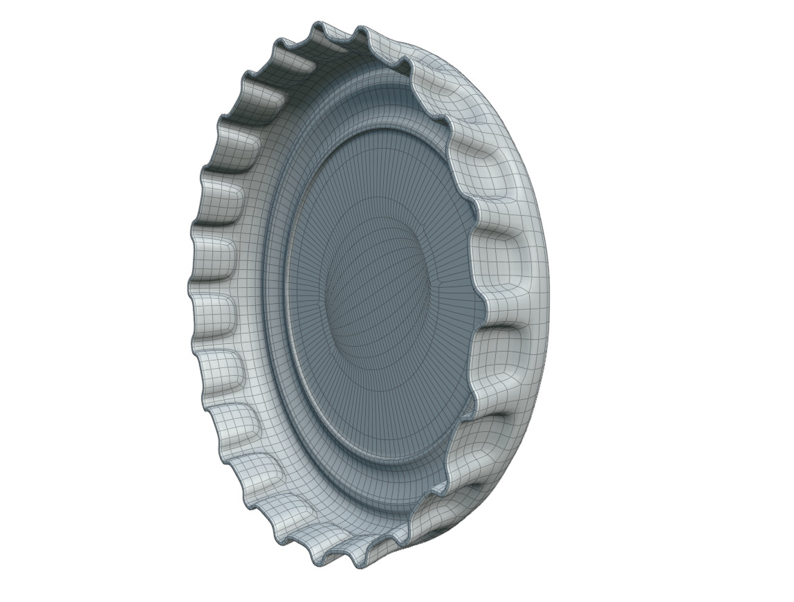  Metal Bottle Cap 3D model_15
