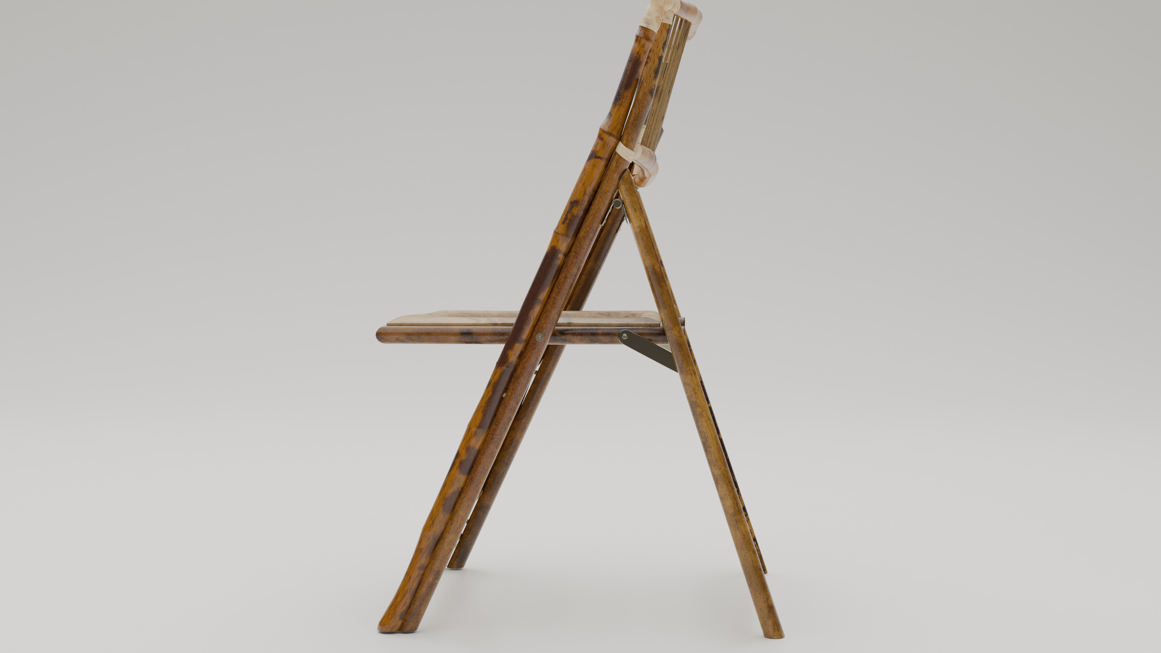 Wooden Chair Low-poly 3D model_8