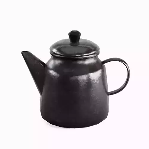 Old Enamel Teapot 06 Low-poly 3D model