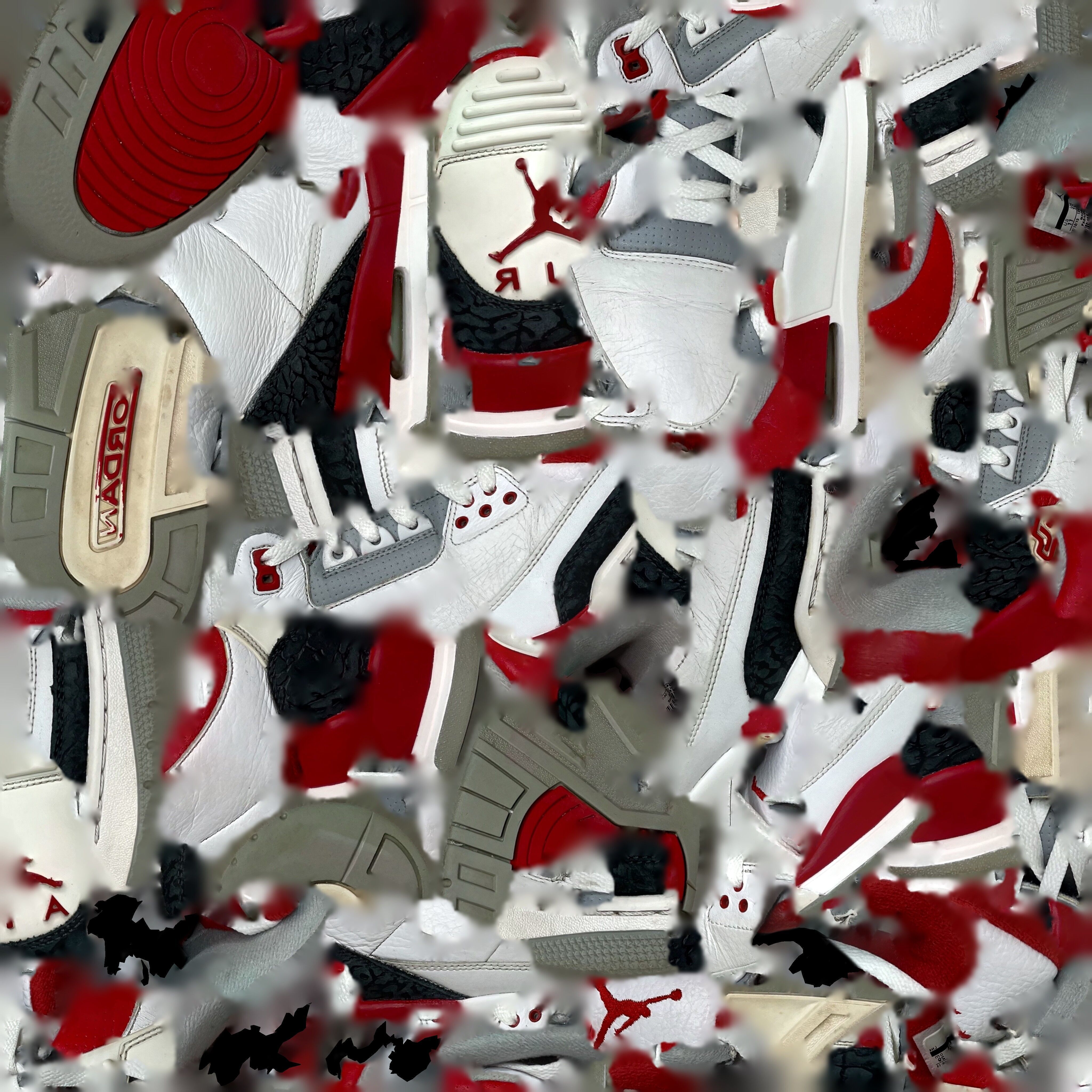 AIR JORDAN 3 FIRE RED 3D SHOES Low-poly 3D model_13