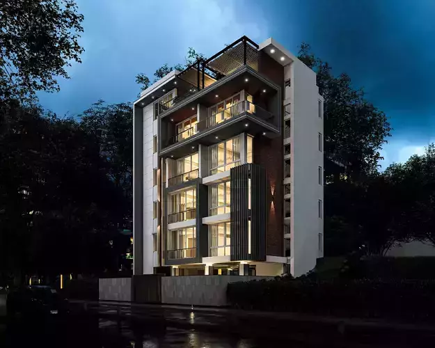 Apartment Building 3D model