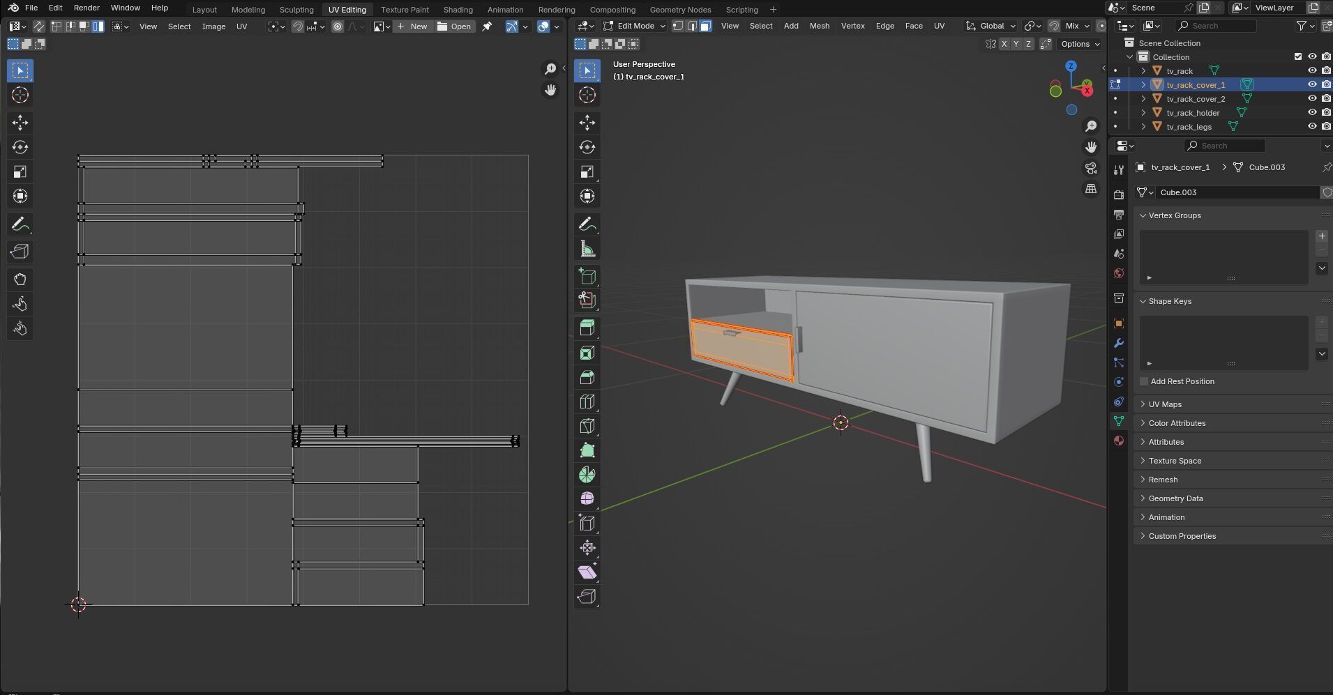 TV Rack CG18 3D model_14