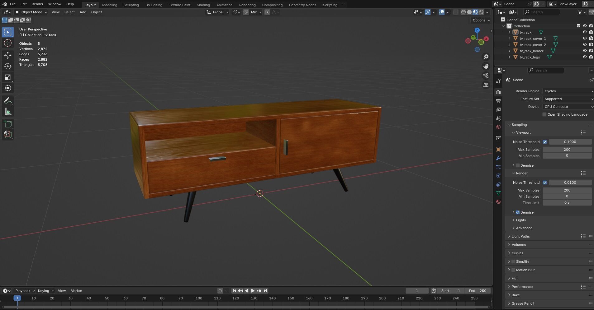 TV Rack CG18 3D model_11