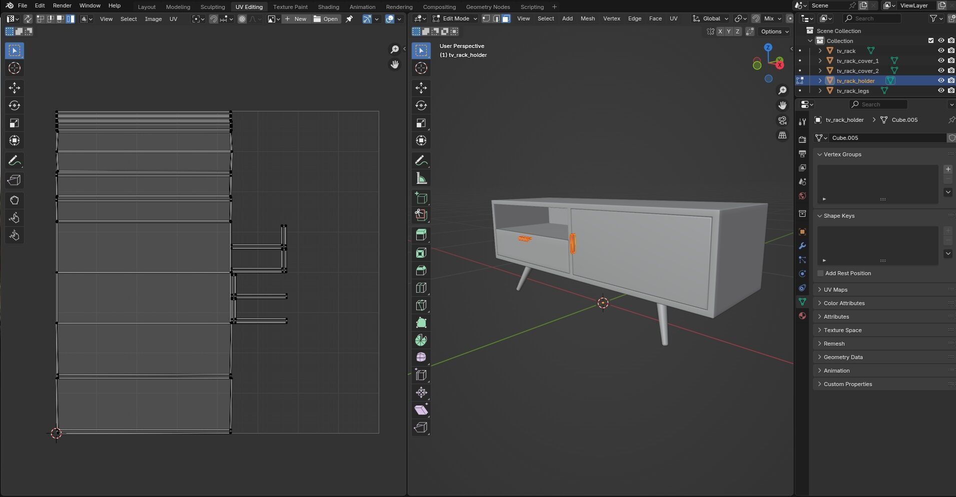 TV Rack CG18 3D model_13