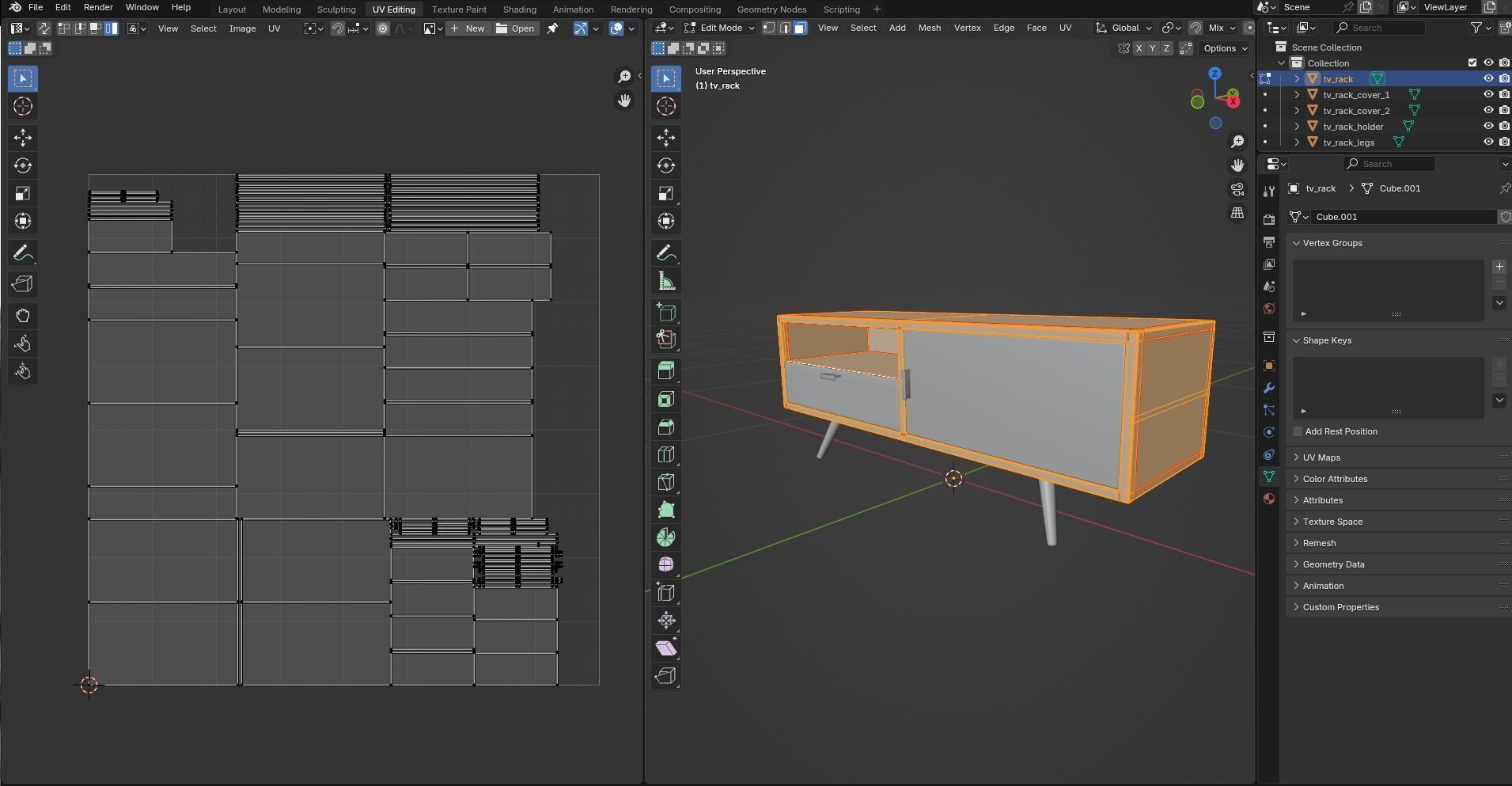 TV Rack CG18 3D model_12
