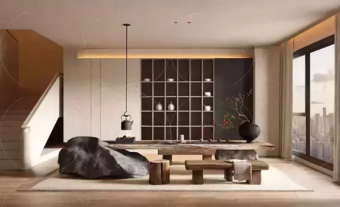 3DS MAX WABI SABI STYLE Study Area 3D 0017