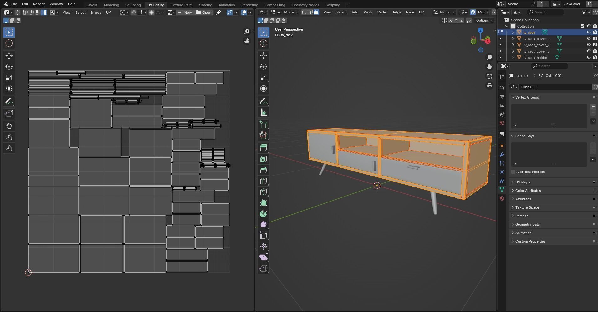 TV Rack CG19 3D model_12