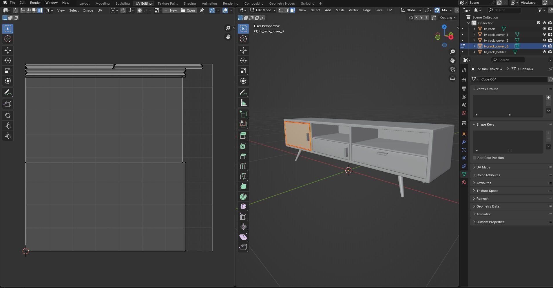 TV Rack CG19 3D model_13