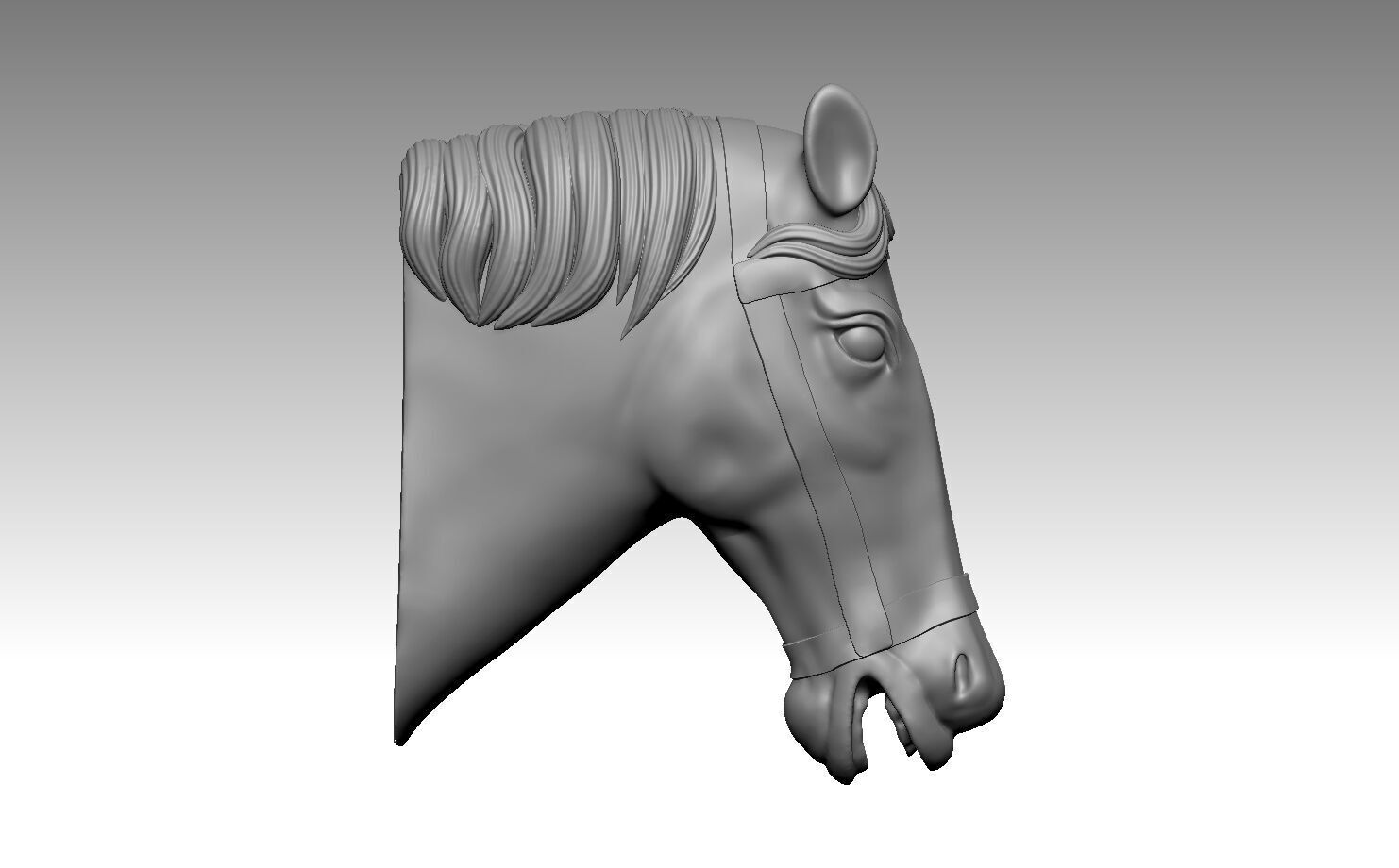 Horse Head 3d print ready Free 3D print model_3