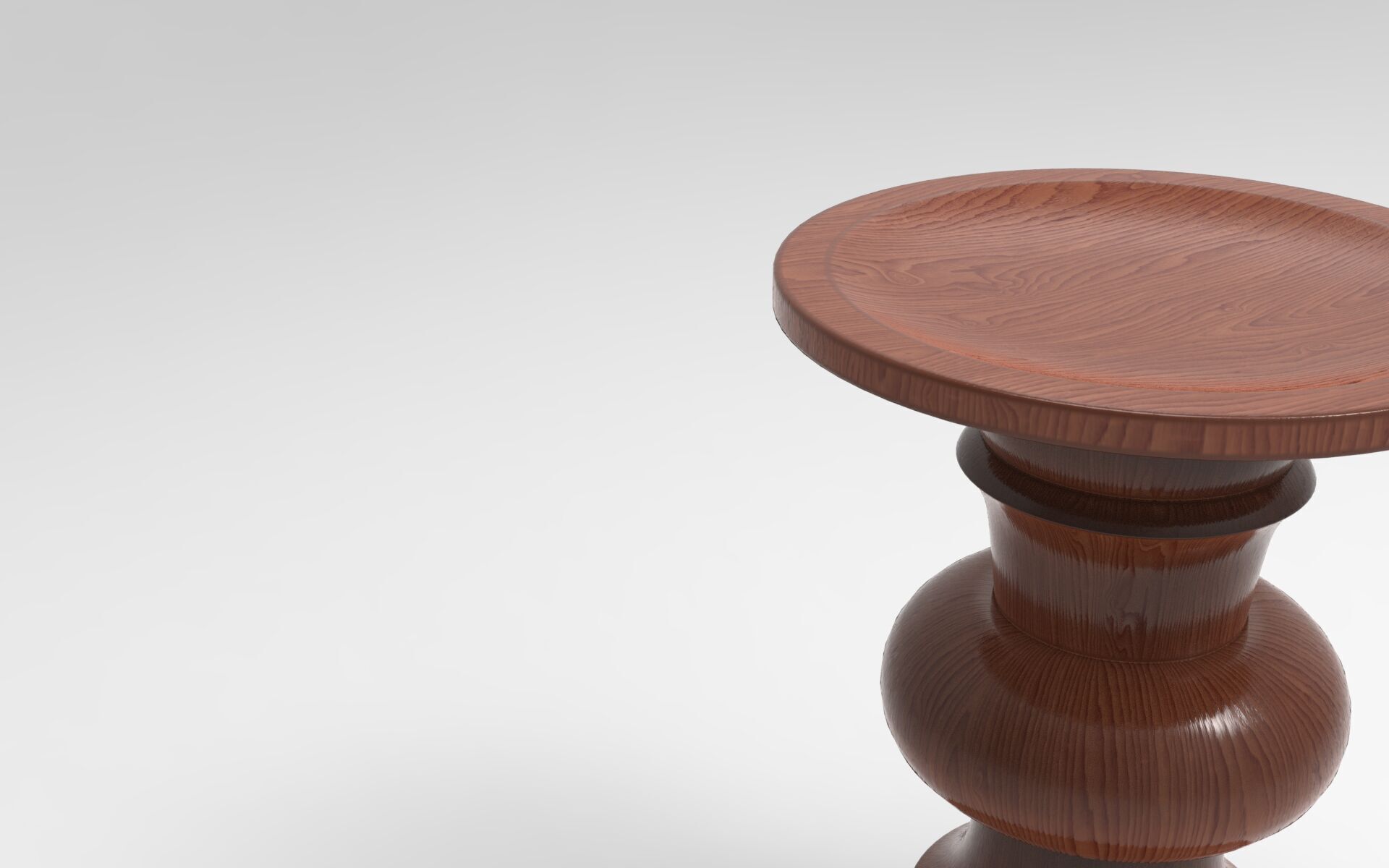 Loder Stool Low-poly 3D model_1