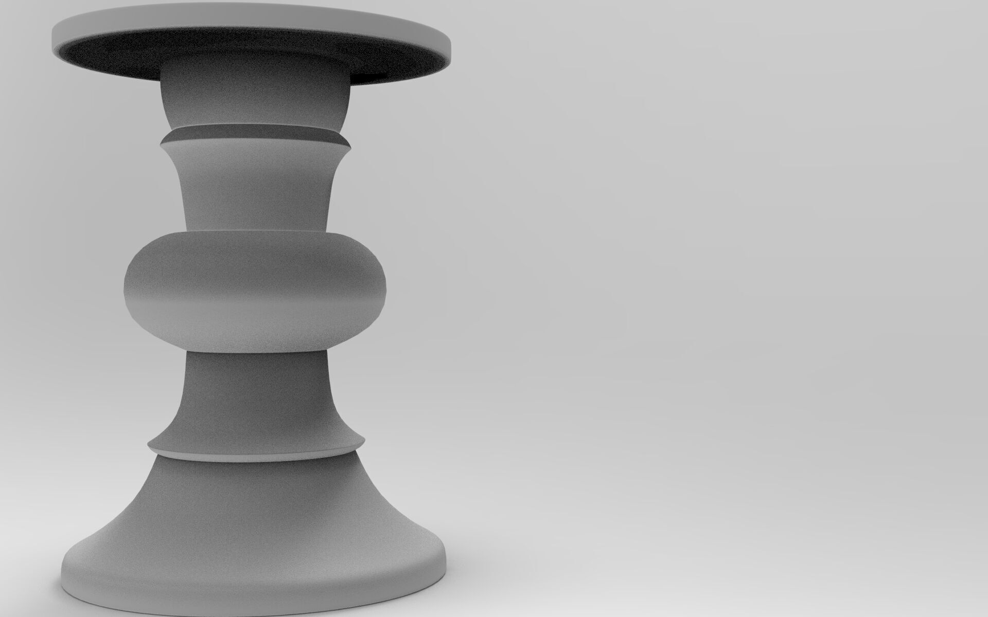 Loder Stool Low-poly 3D model_8