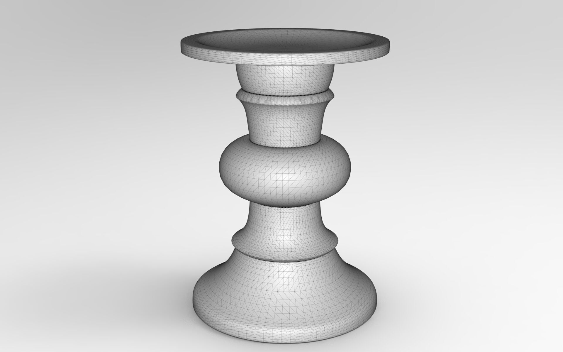 Loder Stool Low-poly 3D model_5