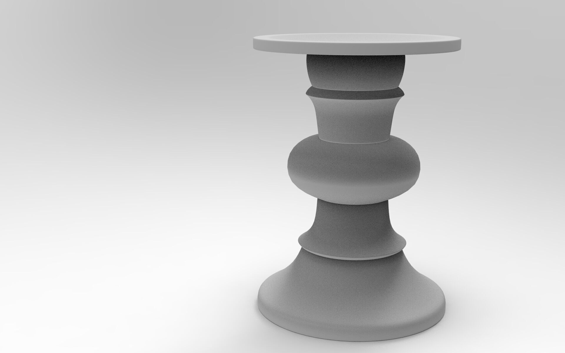 Loder Stool Low-poly 3D model_7