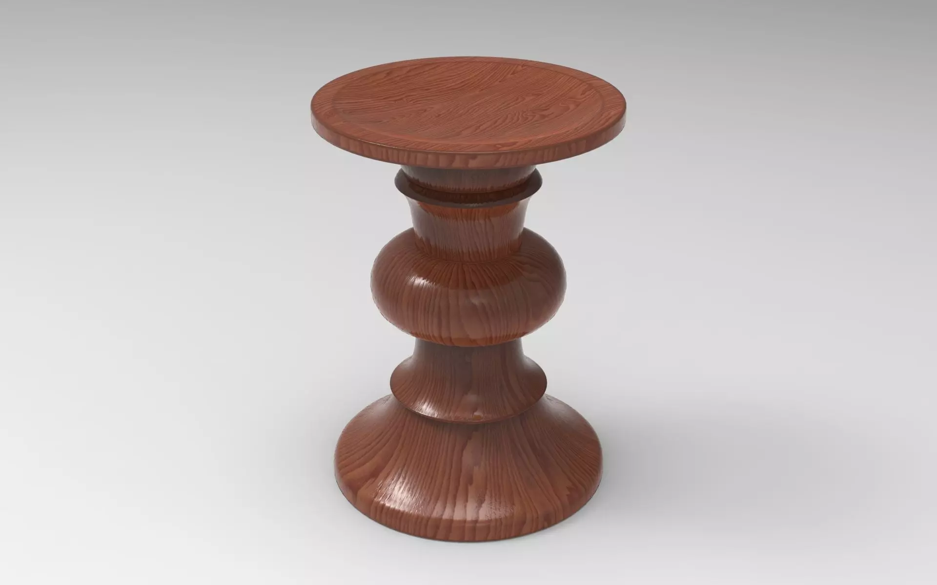 Loder Stool Low-poly 3D model_0