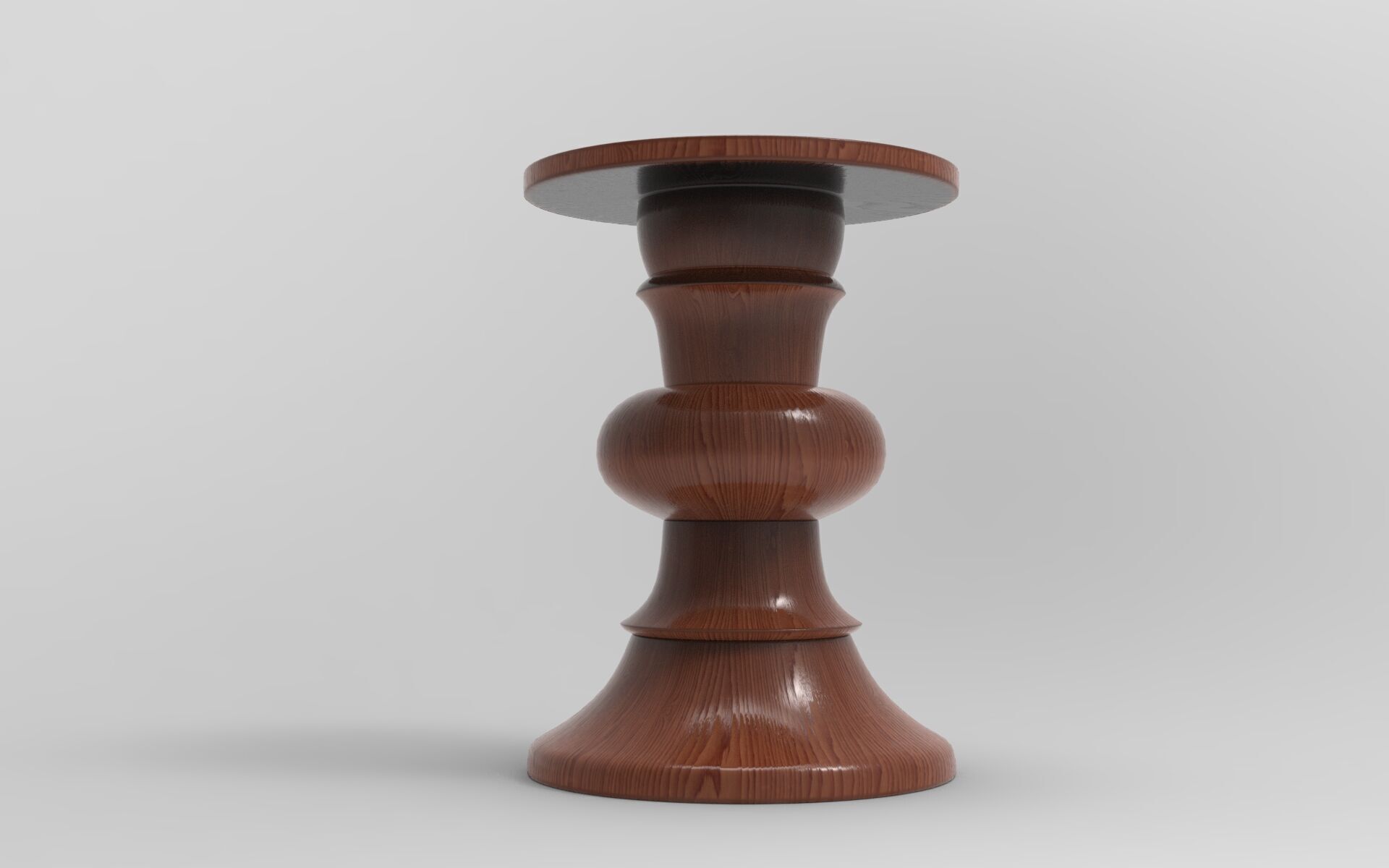 Loder Stool Low-poly 3D model_2